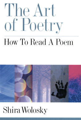 Wolosky Shira - The Art of Poetry