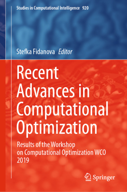 Stefka Fidanova - Recent Advances in Computational Optimization: Results of the Workshop on Computational Optimization WCO 2019