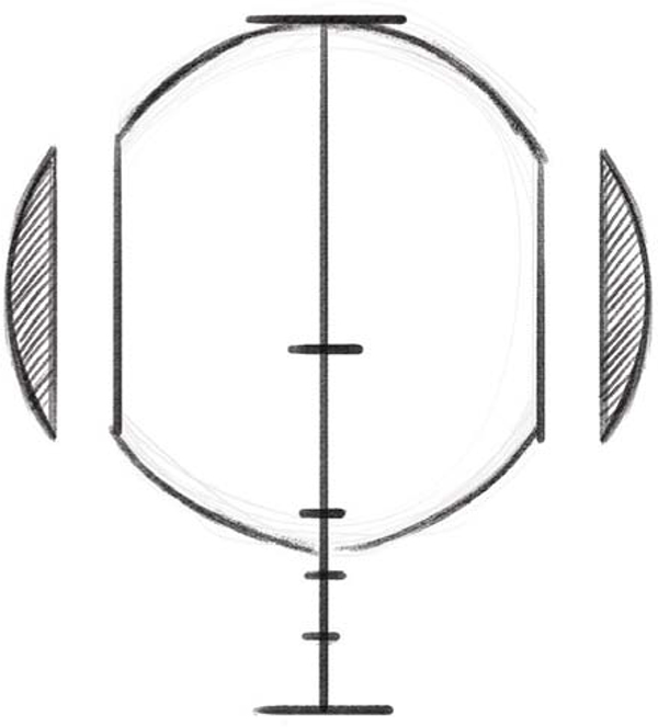 DRAW THE HEAD SHAPE GUIDE Draw a circle that starts at the top line and - photo 8