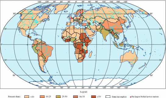 Fig 113 Share of wood fuels in national energy consumption Wood energy - photo 13