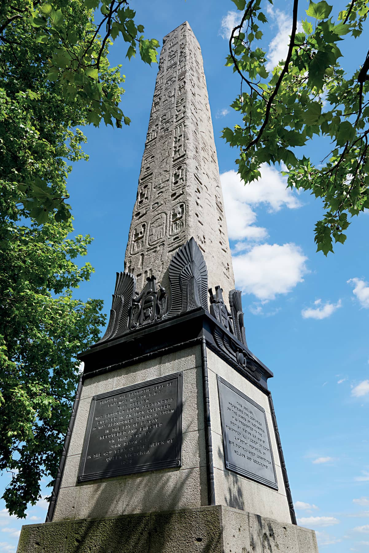 Four panels around the plinth of Cleopatras Needle outline its remarkable - photo 7