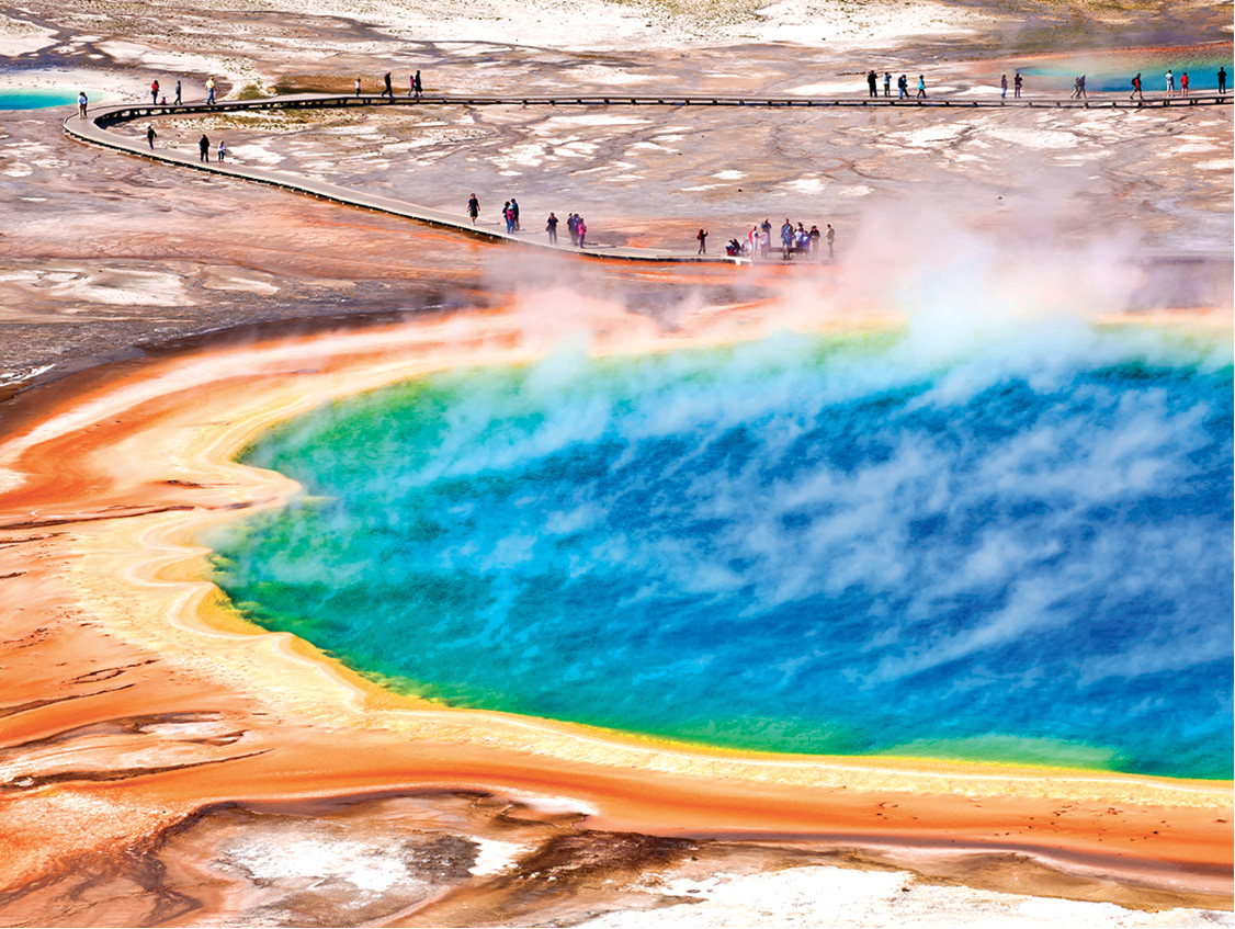 The largest hot spring in the United States Grand Prismatic Spring reaches - photo 8