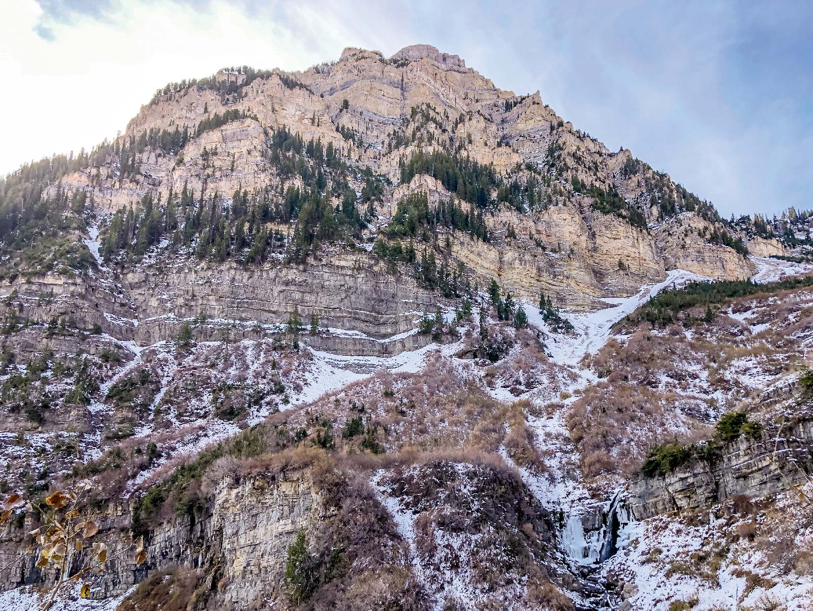 frozen waterfalls en route to the summit of Mount Timpanogos Utah State - photo 6