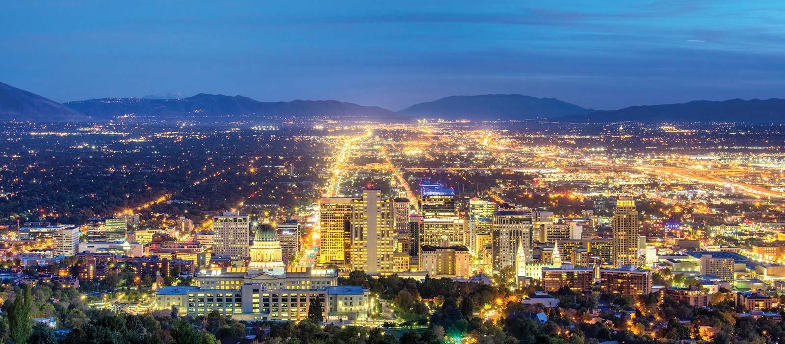 panoramic view of Salt Lake City in evening Culture aside Salt Lake City is - photo 10