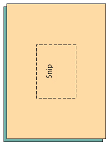 Fig C Leaving a seam allowance cut out the center portion of the rectangle - photo 4