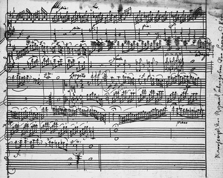 Musical notes by Wolfgang Amadeus Mozart circa 1800 Whence and how these ideas - photo 3