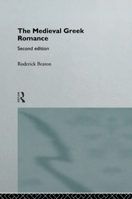 Beaton - The medieval Greek romance