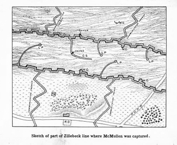 A map showing where Corporal Fred McMullen who had been captured at Mount - photo 19