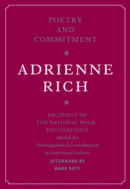 Rich Adrienne Poetry & commitment: an essay