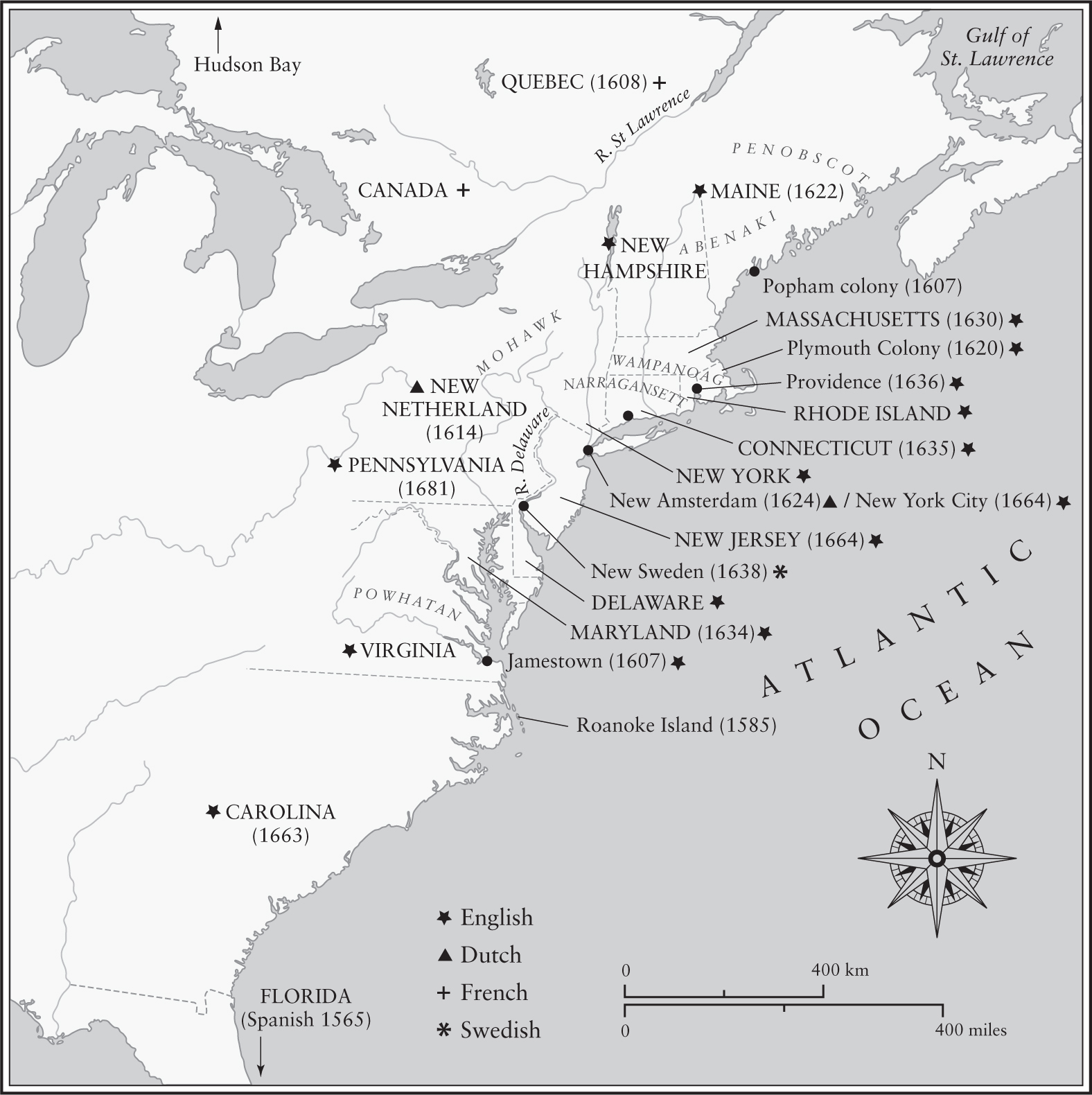 A simplified map of the colonies of 17th century North America A simplified - photo 3