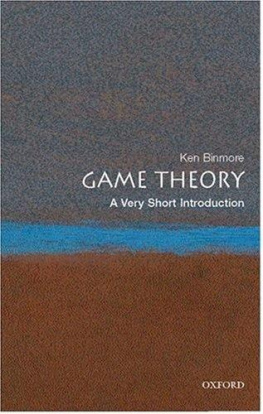 Binmore - Game theory: a very short introduction