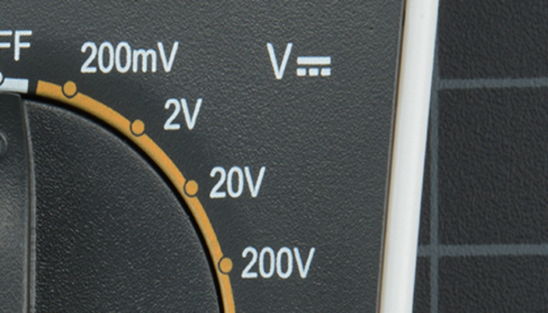 Use the V with a straight line to quantify DC Voltage Use the V with a wavy - photo 13
