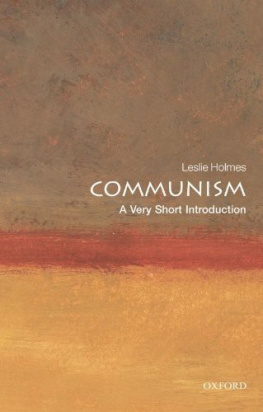 Holmes - Communism: A Very Short Introduction