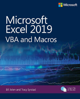 Jelen Bill Microsoft Excel 2019 VBA and macros