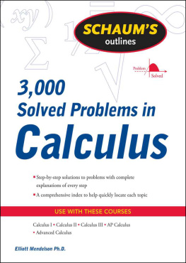 Elliott Mendelson - Schaums 3,000 Solved Problems in Calculus