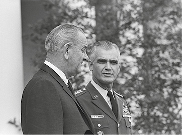 President Johnson and General William Westmoreland in the Rose Garden during - photo 8