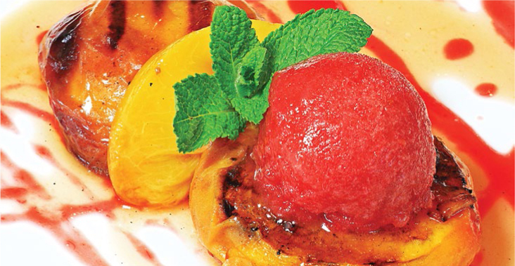 Grilled Peaches with Raspberry Coulis This is my version of peach Melbathe - photo 4