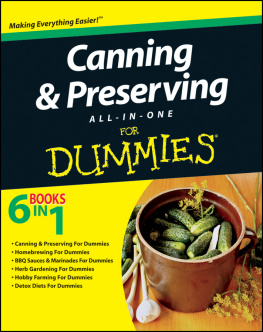 Adamson - Canning and Preserving All-In-One for Dummies