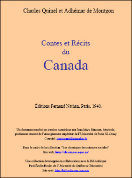 Quinel de_Montgon Charles(et) - Contes et récits du Canada