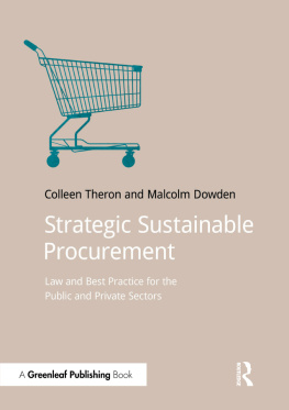 Colleen Theron Strategic Sustainable Procurement: Law and Best Practice for the Public and Private Sectors