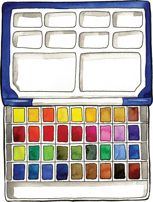 Set of Pan Watercolors I love using watercolor pan sets because they are tidy - photo 9