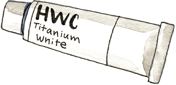 Titanium White Watercolor Tube I like to keep a tube of Titanium White - photo 10