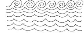 Draw rows of spirals joined together as if they were the waves on the sea - photo 21