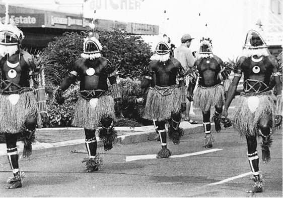 Meriam Shark Dancers lead the march to the Townsville Mall in honour of Koiki - photo 17