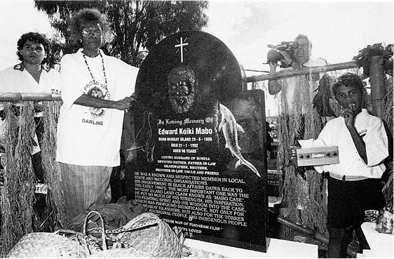 Bonita Mabo at the tombstone unveiling in Townsville 3 June 1995 with Kaleb - photo 18