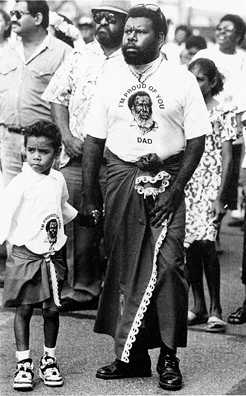 Eddie Mabo Jr with Koikis grandson Joel at the march celebrating Mabos - photo 19