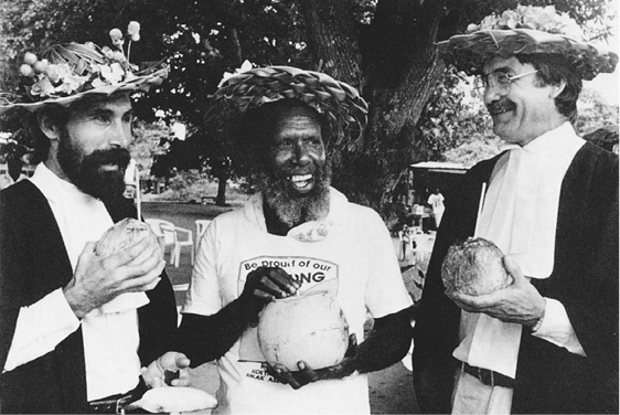 Mabo with his lawyers Greg McIntyre left and Bryan Keon-Cohen right on - photo 11