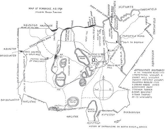 Early map of Pembroke showing the approximate location of the Queen Patience - photo 3