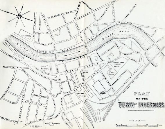 The town plan of Inverness is sourced from a 1929 guide book and provides - photo 3