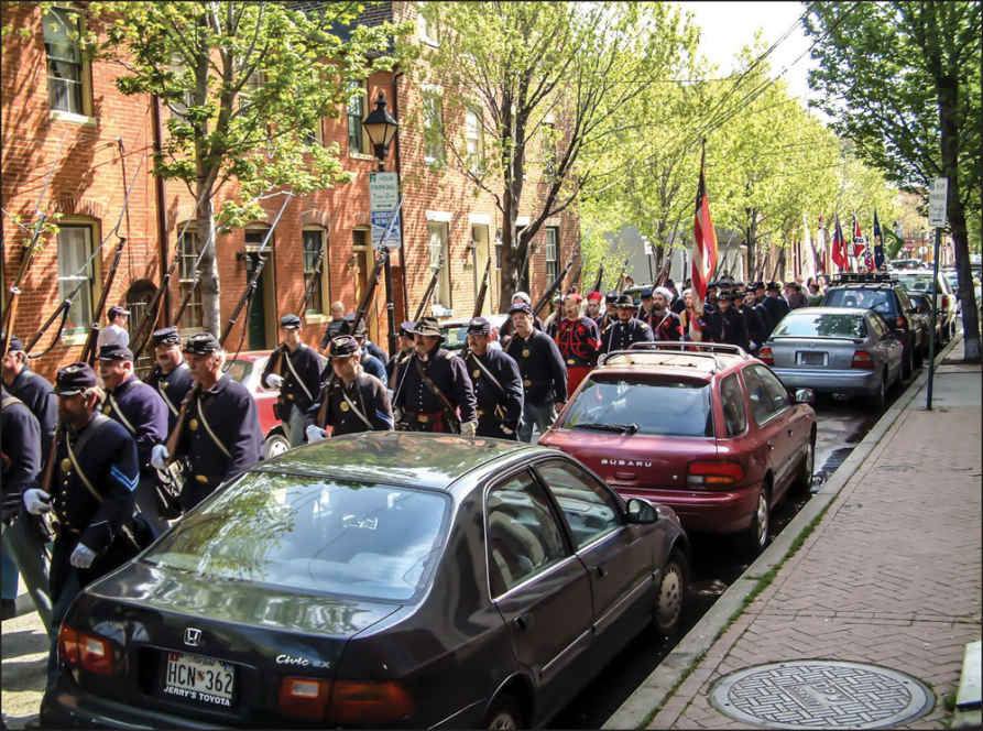 Civil War reenactors parade down Lancaster Street According to Sen Barbara - photo 2