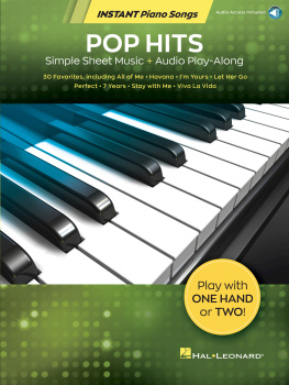 Hal Leonard Corp. Pop Hits: Simple Sheet Music + Audio Play-Along