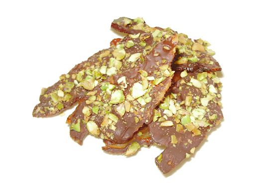 Spicy Chocolate and Pistachio Covered Bacon Yields 10-12 pieces INGREDIENTS 1 - photo 3