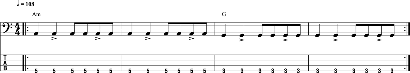 This next example is played to the same beat and adds a few other note choices - photo 8