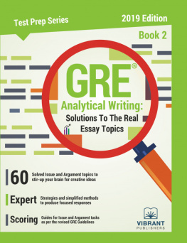 GRE Analytical Writing