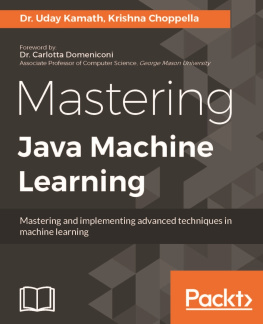 Kamath - Mastering Java Machine Learning