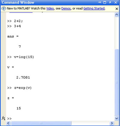 Figure 1-3 Figure 1-3 When an input is proposed to MATLAB in the command - photo 3