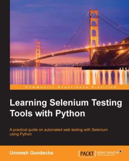 Unknown Learning Selenium Testing Tools with Python