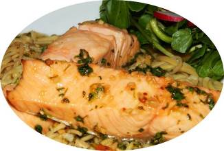 Ingredients 2 thick salmon fillets or steaks 25 g butter 1 clove garlic 1 - photo 1