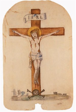 Crucifixion c1868 Watercolour on paper 235 x 37 cm Mucha Museum - photo 6