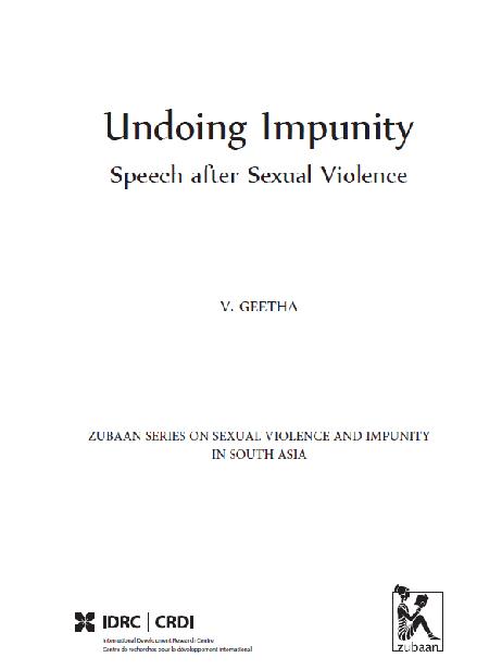 Undoing Impunity Speech after Sexual Violence - image 1