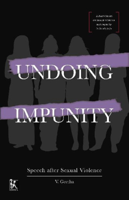 V. Geetha - Undoing Impunity: Speech after Sexual Violence