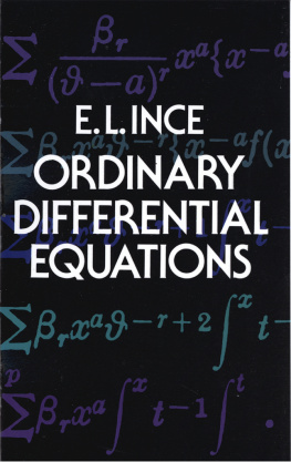 Ince - Ordinary Differential Equations