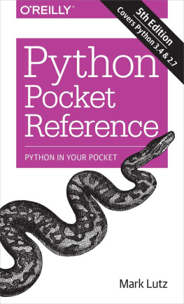 OReilly Python Pocket Reference 5th