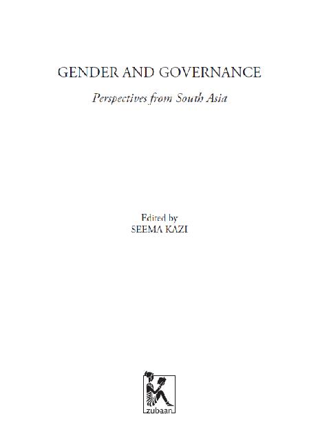 Gender and Governance Perspectives from South Asia - image 3