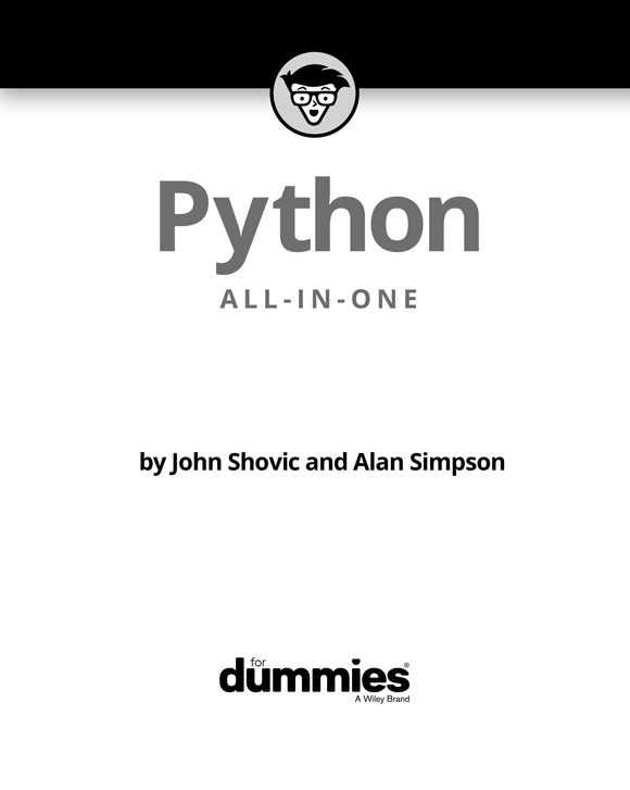 Python All-in-One For Dummies Published by John Wiley Sons Inc 111 River - photo 2