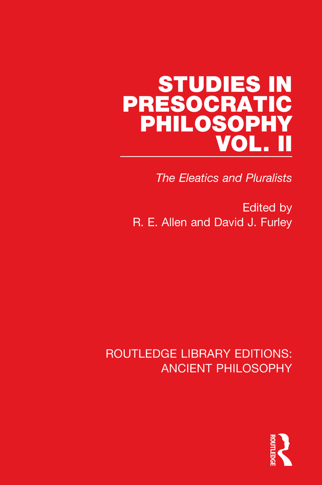 Routledge Library Editions Ancient Philosophy Volume 5 STUDIES IN PRESOCRATIC - photo 1